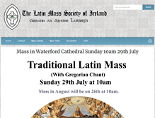 Tablet Screenshot of latinmassireland.com